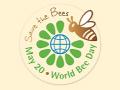 Logo tipo del Día Mundial de las Abejas