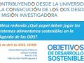 Detalle del cartel de la mesa redonda