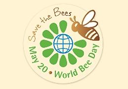 Logo tipo del Día Mundial de las Abejas