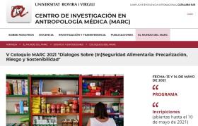 Detalle de la web del coloquio