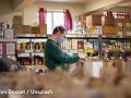 Fotografía de un banco de alimentos