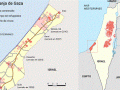 mapa de la franja de Gaza
