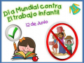 Cartel del día mundial contra el trabajo infantil