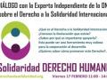 Invitación del evento con la experta independiente de Naciones Unidas sobre el derecho a la solidaridad