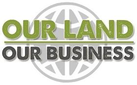 Logotipo de la campaña Our Land Our Business