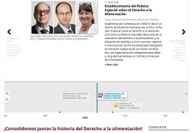 imagen de la web de la cronología del derecho a la alimentación