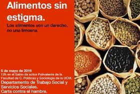 Cartel de la actividad "Alimentos sin estigma"