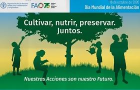 Cartel del día mundial de la alimentación 2020